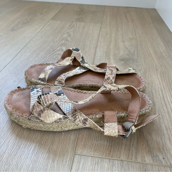 Madewell Malia espadrille sandals snake print size 9 - Picture 5 of 7